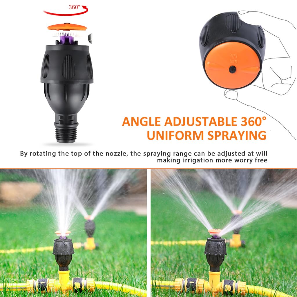 Optifit Garden Sprinker for Garden Agriculture Watering, 360° Rotating Irrigation Sprinkler, Gardening Watering Systems for Outdoor Grass Garden Yard Lawns, Coverage Area 16-20m in Diameter Optifit Garden Sprinker for Garden Agriculture Watering, 360° Rotating Irrigation Sprinkler, Gardening Watering Systems for Outdoor Grass Garden Yard Lawns, Coverage Area 16-20m in Diameter